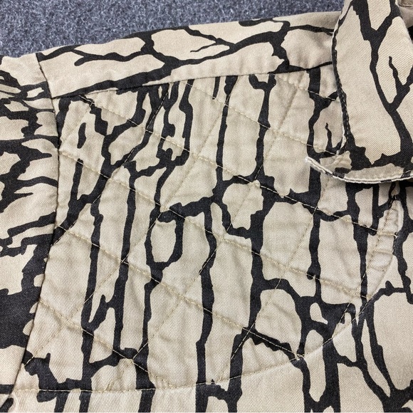 Vintage 80s Camouflage Trebark Camo Brown Hunting Pocket Polo Shirt Men’s Sz XL - Picture 4 of 12